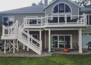 Elevated deck and exterior stair project